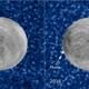 Plumes erupting from Europa, as seen by the Hubble Space Telescope in 2014 and 2016.
